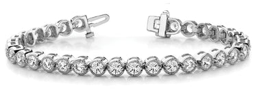 Bezel Set Milgrain Bracelets – Radiant Lab Diamond Bracelet in 18K Gold | Just Brilliant