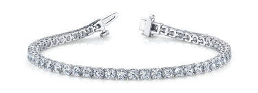 Classic Round Diamond Tennis Bracelet – Radiant Lab Diamond Tennis Bracelet in 18K Gold | Just Brilliant