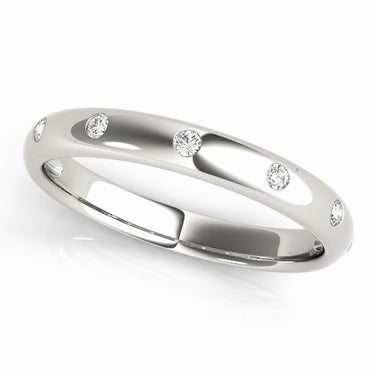 Stackable Bezel Set Fashion Band – Radiant Lab Diamond Band in 18K Gold | Just Brilliant
