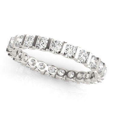 Wedding Bands Eternity – Radiant Lab Diamond Eternity Band in 18K Gold | Just Brilliant