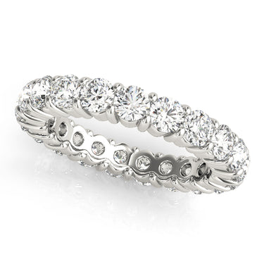 Wedding Bands Eternity – Radiant Lab Diamond Eternity Band in 18K Gold | Just Brilliant