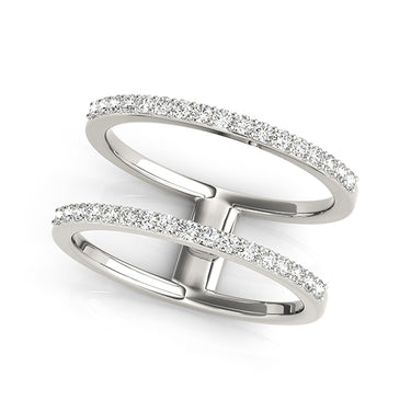 Wraps & Inserts Open Concept Wedding Ring – Radiant Lab Diamond Wedding Band in 18K Gold | Just Brilliant