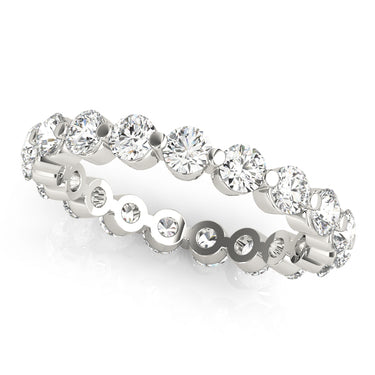 Single Shared-Prong Eternity Band – Radiant Lab Diamond Eternity Band in 18K Gold | Just Brilliant
