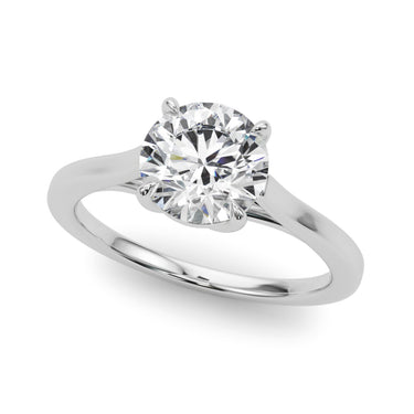 Solitaire Trellis Engagement Ring – Radiant Lab Diamond Engagement Ring in 18K Gold | Just Brilliant