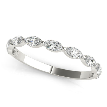 Shared Prong Marquise Wedding Band – Marquise Lab Diamond Wedding Band in 18K Gold | Just Brilliant