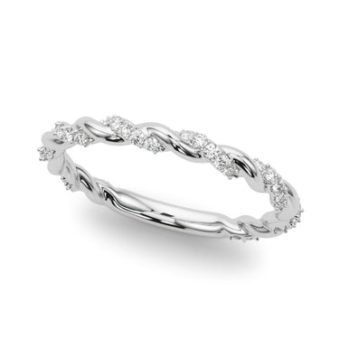 Twisting Alternating Wedding Band – Radiant Lab Diamond Wedding Band in 18K Gold | Just Brilliant