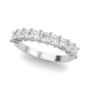 9-Stone Princess Cut Wedding Band – Princess Cut Lab Diamond Wedding Band in 18K Gold | Just Brilliant