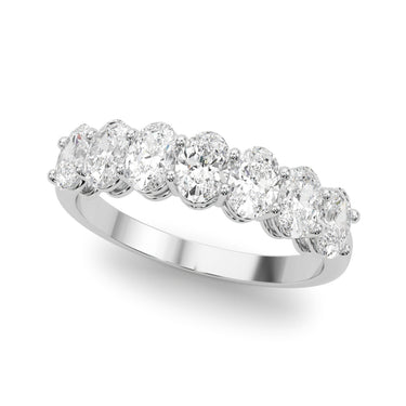 7-Stone Oval Shared Prong Band – Oval Lab Diamond Band in 18K Gold | Just Brilliant