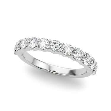 Shared Prong Wedding Band – Radiant Lab Diamond Wedding Band in 18K Gold | Just Brilliant