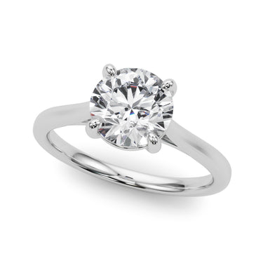 Round Solitaire Engagement Ring – Radiant Lab Diamond Engagement Ring in 18K Gold | Just Brilliant