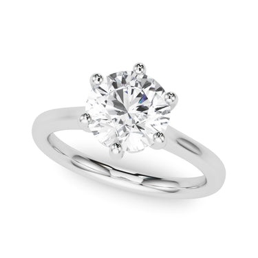 6-Prong Round Solitaire Engagement Ring – Radiant Lab Diamond Engagement Ring in 18K Gold | Just Brilliant