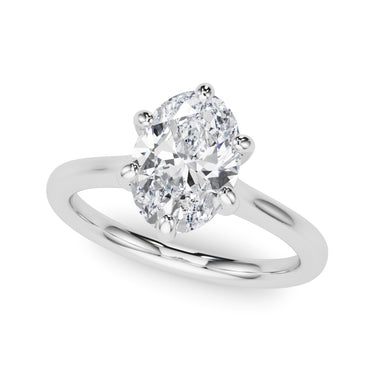 6-Prong Oval Solitaire Engagement Ring – Oval Lab Diamond Engagement Ring in 18K Gold | Just Brilliant