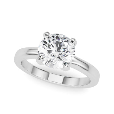 Round Solitaire Engagement Ring – Radiant Lab Diamond Engagement Ring in 18K Gold | Just Brilliant