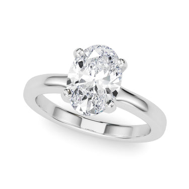 Solitaire Oval Engagement Ring – Oval Lab Diamond Engagement Ring in 18K Gold | Just Brilliant