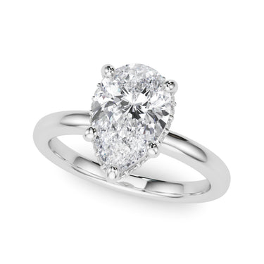 Double Hidden Halo Pear Engagement Ring – Pear-Shaped Lab Diamond Engagement Ring in 18K Gold | Just Brilliant