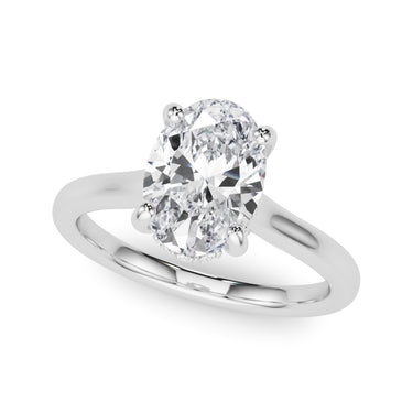 Oval Hidden Halo Engagement Ring – Oval Lab Diamond Engagement Ring in 18K Gold | Just Brilliant