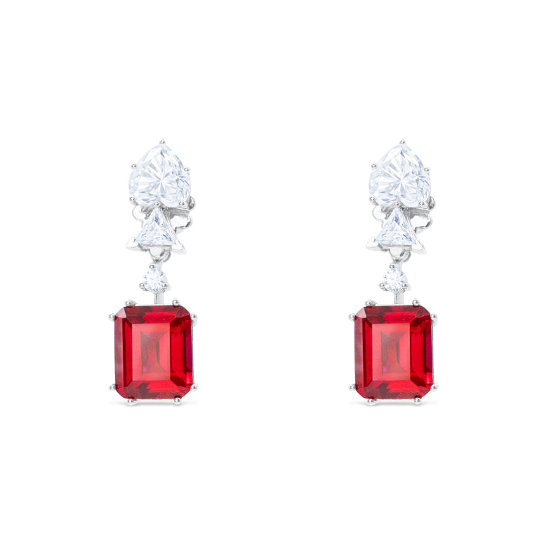 Royal Spade Earrings by Just Brilliant – distinctive lab diamond earrings, Monte Carlo Collection