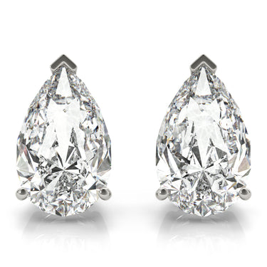 10mm 4Pr Prong V Cnr Ear 2Wi – Pear-Shaped Lab Diamond Jewelry in 18K Gold | Just Brilliant
