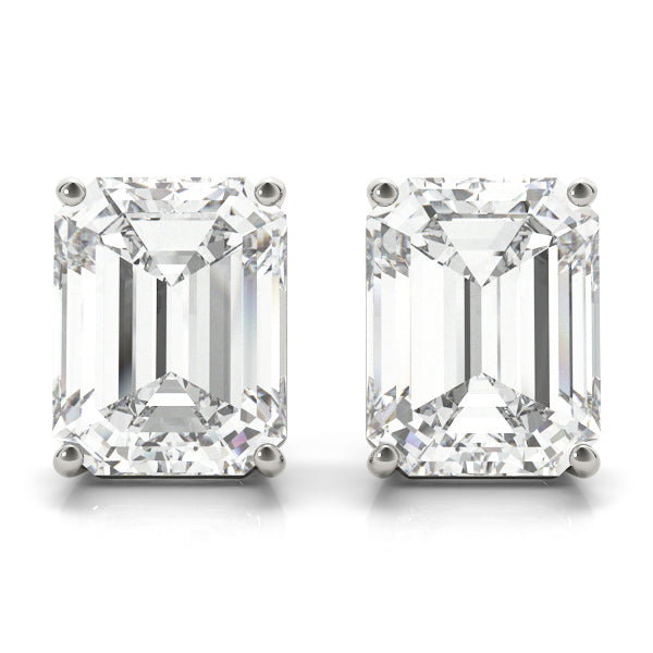 10mm 4Pr Em 2Wire Ear – Radiant Emerald & Lab Diamond Jewelry in 18K Gold | Just Brilliant