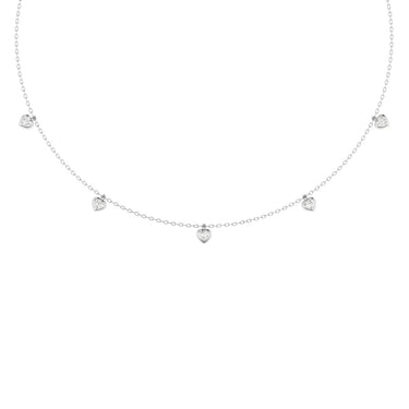 Lgd Stationary Heart Necklace – Heart-Shaped Lab Diamond Necklace in 18K Gold | Just Brilliant