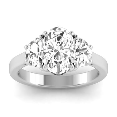 3 Stone Engagement Ring – Radiant Lab Diamond Engagement Ring in 18K Gold | Just Brilliant