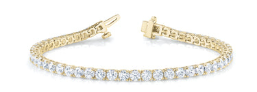 4-Prong Lab Grown Diamond Tennis Bracelet – Lab Diamond Tennis Bracelet in 18K Gold | Just Brilliant – detail view
