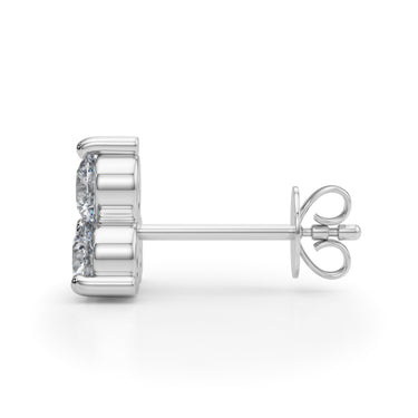 40342-1/2 Earrings 3 Stone – Lab Diamond Earrings in 18K Gold | Just Brilliant – detail view