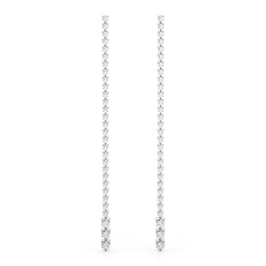 Lab-Grown Diamond Graduating Drop Earrings – Radiant Lab Diamond Drop Earrings in 18K Gold | Just Brilliant