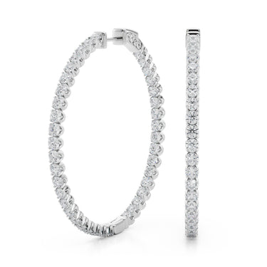 41005-05-41mm-1.6 Inch 4 Prong Round Hoo – Radiant Lab Diamond Jewelry in 18K Gold | Just Brilliant