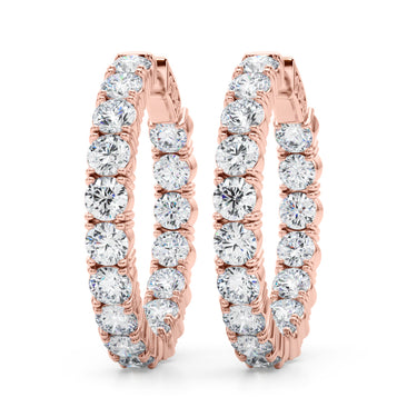 Inside Outside Hoop Earrings – Lab Diamond Hoop Earrings in 18K Gold | Just Brilliant – view 13