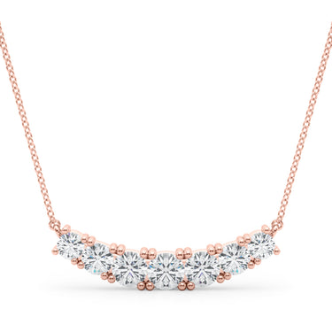 Graduated Pendant Necklace – Lab Diamond Necklace in 18K Gold | Just Brilliant – view 9