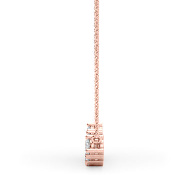 Graduated Pendant Necklace – Lab Diamond Necklace in 18K Gold | Just Brilliant – view 10