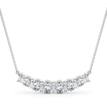 Graduated Pendant Necklace – Radiant Lab Diamond Necklace in 18K Gold | Just Brilliant