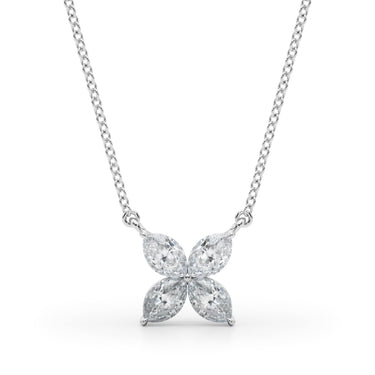 Marquise Flower Pendants – Marquise Lab Diamond Pendant in 18K Gold | Just Brilliant
