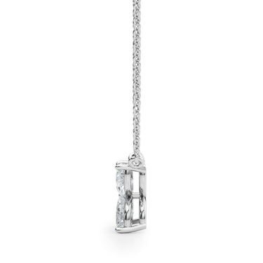 Marquise Flower Pendants – Marquise Lab Diamond Pendant in 18K Gold | Just Brilliant – detail view