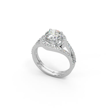 Mystique Spin Ring by Just Brilliant – 1ct sculptural lab diamond ring in 18K white gold