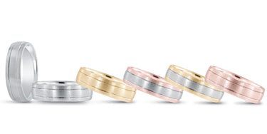 6mm Standard Weight Mens Band – Radiant Lab Diamond Men's Band in 18K Gold | Just Brilliant