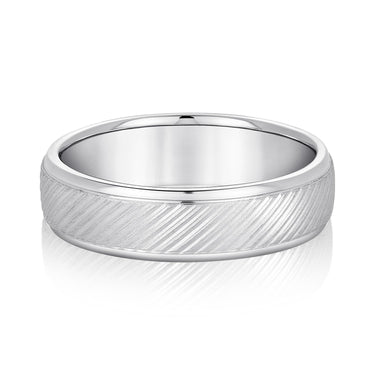 6mm Standard Weight Mens Band – Radiant Lab Diamond Men's Band in 18K Gold | Just Brilliant