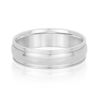 6mm Standard Weight Mens Band – Radiant Lab Diamond Men's Band in 18K Gold | Just Brilliant