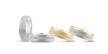 6mm Standard Weight Mens Band – Radiant Lab Diamond Men's Band in 18K Gold | Just Brilliant