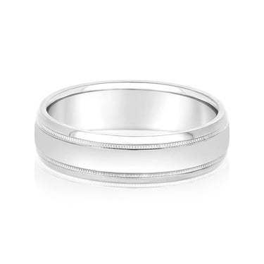 6mm Standard Weight Mens Band – Radiant Lab Diamond Men's Band in 18K Gold | Just Brilliant