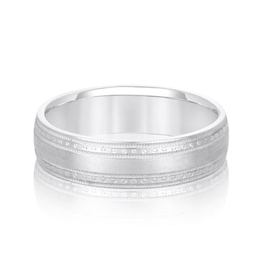 6mm Standard Weight Mens Band – Radiant Lab Diamond Men's Band in 18K Gold | Just Brilliant