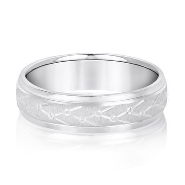 6mm Standard Weight Mens Band – Radiant Lab Diamond Men's Band in 18K Gold | Just Brilliant