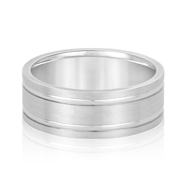 6mm Standard Weight Mens Band – Radiant Lab Diamond Men's Band in 18K Gold | Just Brilliant