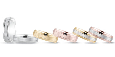 6mm Standard Weight Mens Band – Radiant Lab Diamond Men's Band in 18K Gold | Just Brilliant