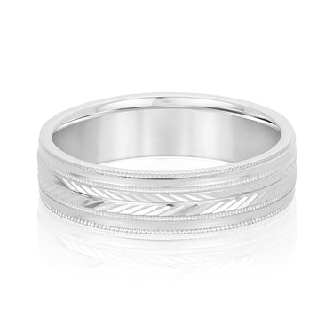 6mm Standard Weight Mens Band – Radiant Lab Diamond Men's Band in 18K Gold | Just Brilliant