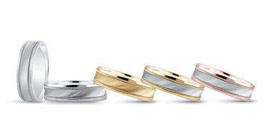 6mm Standard Weight Mens Band – Radiant Lab Diamond Men's Band in 18K Gold | Just Brilliant