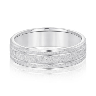 6mm Standard Weight Mens Band – Radiant Lab Diamond Men's Band in 18K Gold | Just Brilliant