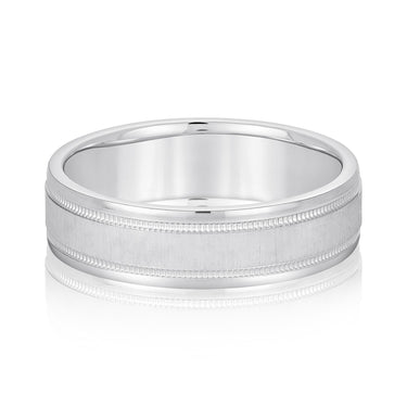 6mm Standard Weight Mens Band – Radiant Lab Diamond Men's Band in 18K Gold | Just Brilliant
