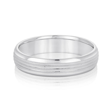 6mm Standard Weight Mens Band – Radiant Lab Diamond Men's Band in 18K Gold | Just Brilliant